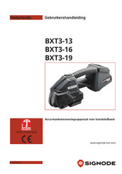 Signode BXT3-13 Gebruikershandleiding