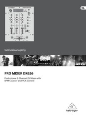 Behringer PRO MIXER DX626 Gebruiksaanwijzing