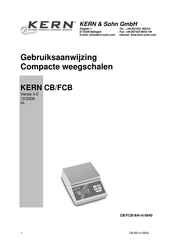 KERN and SOHN FCB15K5 Gebruiksaanwijzing