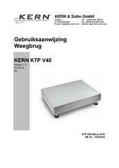 KERN and SOHN KTP 60V40IPM Gebruiksaanwijzing