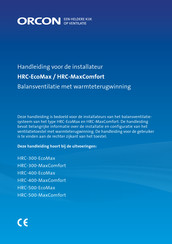 Orcon HRC-EcoMax Series Handleiding