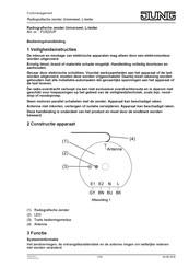 Jung FUS22UP Bedieningshandleiding
