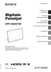 Sony DPF-V900 Gebruiksaanwijzing