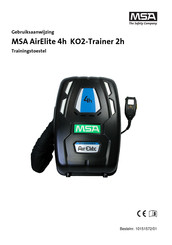 MSA AirElite 4h KO2-Trainer 2h Gebruiksaanwijzing