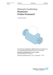 Endress+Hauser Proline Promass E Beknopte Handleiding