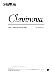 Yamaha Clavinova CLP-625 Gebruikershandleiding