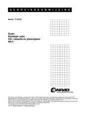 Conrad Dual Nostalgie radio Gebruiksaanwijzing