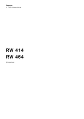 Gaggenau RW 464 Gebruiksaanwijzing