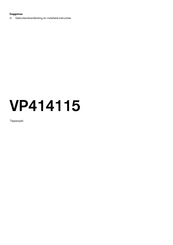 Gaggenau VP414115 Gebruikershandleiding En Installatie-Instructies