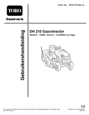 Toro 74585 Gebruikershandleiding