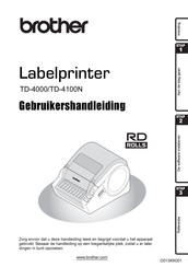Brother TD-4000 Gebruikershandleiding