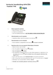 Yealink T46 Verkorte Handleiding