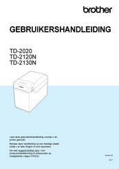 Brother TD-2020 Gebruikershandleiding