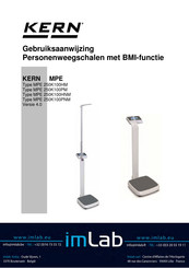 KERN MPE Series Gebruiksaanwijzing