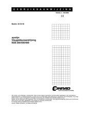Conrad SOMFY SGS 500 Gebruiksaanwijzing