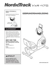 NordicTrack VxR 475 Gebruikershandleiding