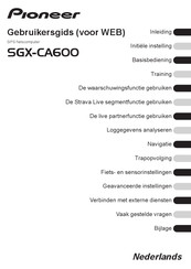 Pioneer SGX-CA600 Gebruikersgids