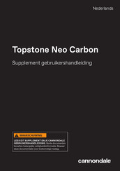 Cannondale Topstone Neo Carbon Supplement Gebruikershandleiding