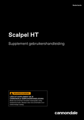 Cannondale Scalpel HT Supplement Gebruikershandleiding