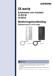 Aiphone IX Series Bedieningshandleiding