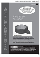 Intex PureSpa SPJ-HS-20 Gebruikershandleiding