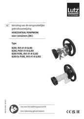 LUTZ B200 Ex PURE Gebruiksaanwijzing