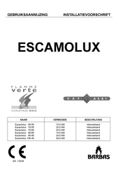 barbas Escamolux 70-55 Gebruiksaanwijzing En Installatievoorschrift