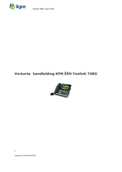 Yealink T48G Verkorte Handleiding
