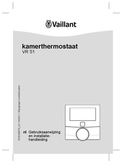 Vaillant VR 51 Gebruiksaanwijzing