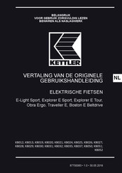 Kettler Explorer E Sport Gebruikshandleiding