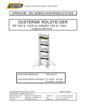 Custers ROLSTEIGER CR 700 Gebruikshandleiding