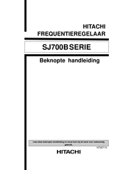 Hitachi SJ700B -185L Beknopte Handleiding