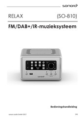 Sonoro Audio RELAX SO-810 Bedieningshandleiding