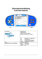Nieaf-Smitt AutoTest Instaltest XA Gebruikershandleiding