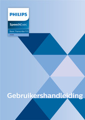 Philips SpeechExec Basic Transcribe 11.5 Gebruikershandleiding