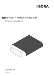 bora UUE3 Bedienings- En Montagehandleiding