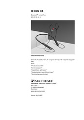 Sennheiser IE 80S BT Gebruiksaanwijzing