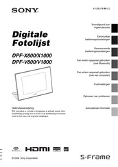 Sony DPF-V800 Gebruiksaanwijzing