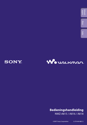 Sony Walkman NWZ-A816 Bedieningshandleiding