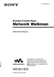 Sony Walkman NW-S21 Gebruiksaanwijzing