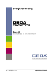 GEDA multilift P18 Bedrijfshandleiding