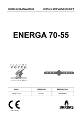 barbas ENERGA 70-55 Gebruiksaanwijzing