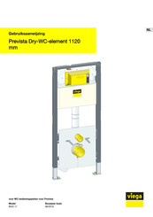 Viega Prevista Dry-WC-element 1120 mm 8522.11 Gebruiksaanwijzing