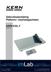 KERN EOS F Series Gebruiksaanwijzing
