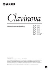 Yamaha Clavinova CLP-585 Gebruikershandleiding