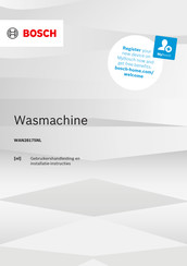 Bosch WAN28175NL Gebruikershandleiding En Installatie-Instructies