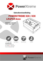 PowerXtreme X30 Gebruikershandleiding