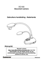 Lumens DC193 Handleiding