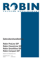 Robin Compact SIP Gebruikershandleiding