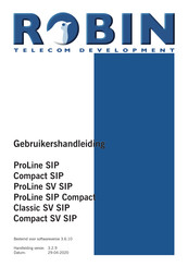 Robin ProLine SIP Compact Gebruikershandleiding